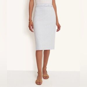 Ann Taylor gingham belted skirt. Size 8. NWT.